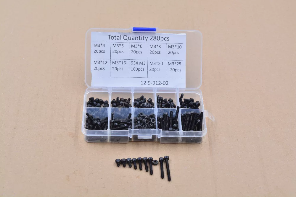 12.9 Grade Socket Screw Assortment Box