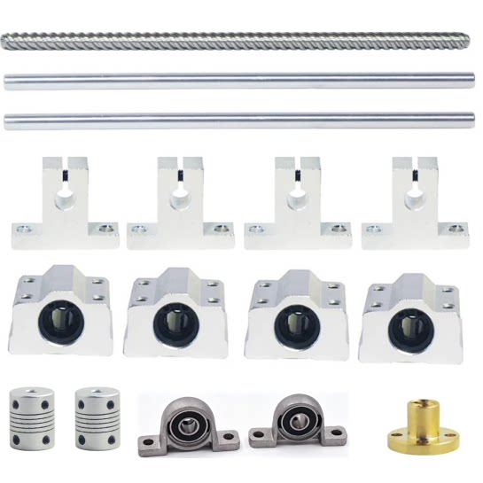 WCS8 Shaft Rail Kit with T8 Lead Screw 400mm