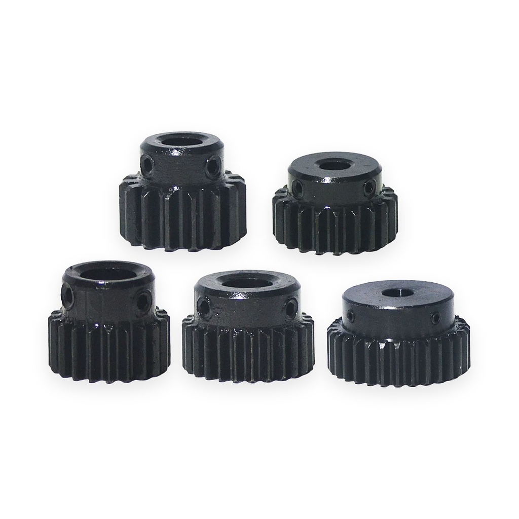 Black Oxide Stepped Spur Gear (M1 / M1.5 / M2)
