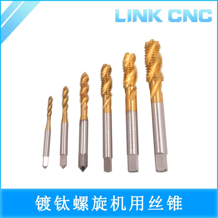 Titanium Coated Spiral Machine Tap M2-M20