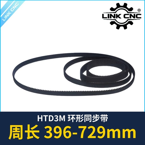 HTD3M Closed-Loop Timing Belt, Length 396-729mm